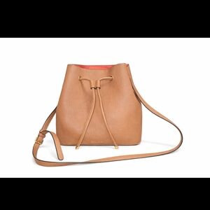 Calvin Klein Tan Drawstring Shoulder Bag
